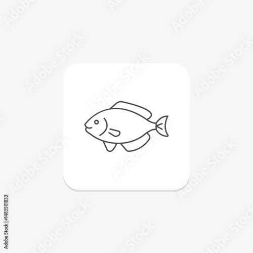 Halibut, vector, pixel perfect, illustrator file