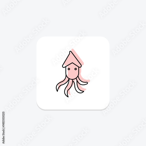 Squid, vector, pixel perfect, illustrator file
