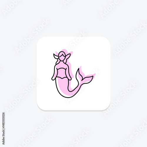 Mermaid, vector, pixel perfect, illustrator file