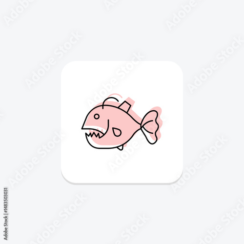 Anglerfish, vector, pixel perfect, illustrator file