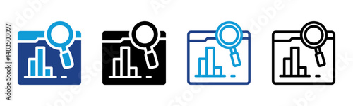 Analysis icon sheet multiple style collection