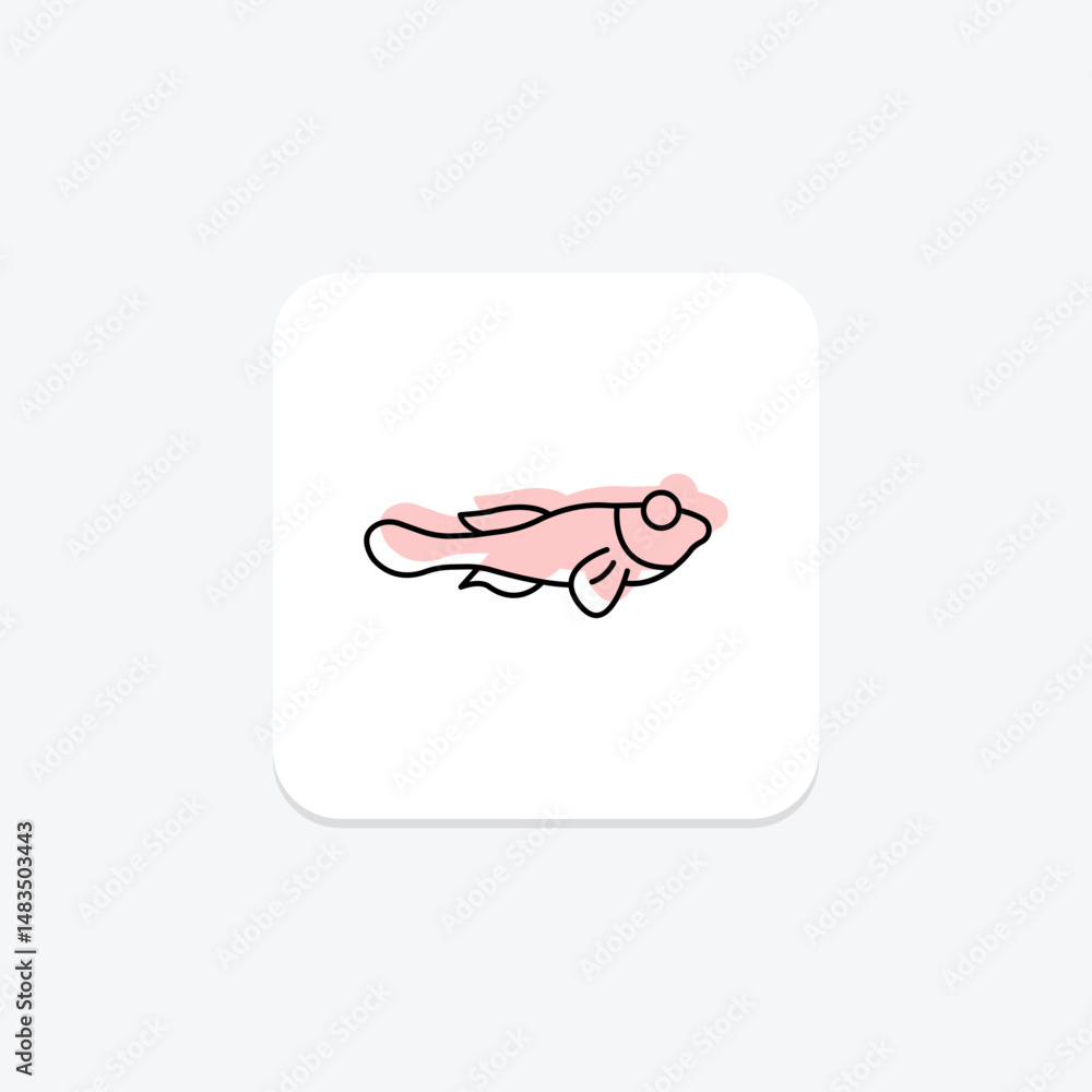 Fototapeta premium Blenny, vector, pixel perfect, illustrator file