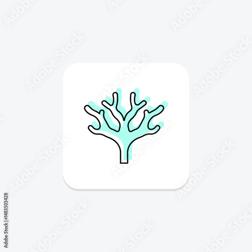 Fan Coral, vector, pixel perfect, illustrator file