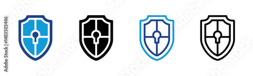 Security icon sheet multiple style collection