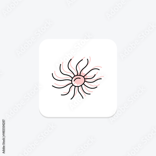Sea Anemone, vector, pixel perfect, illustrator file