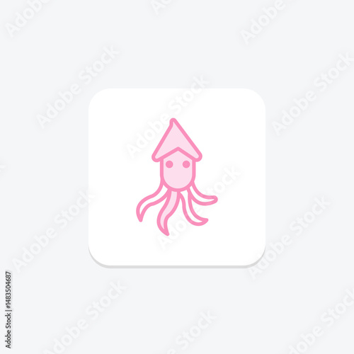 Squid, vector, pixel perfect, illustrator file