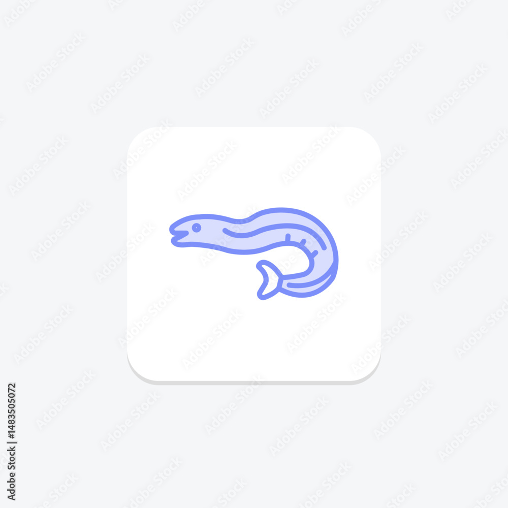 Fototapeta premium Eel, vector, pixel perfect, illustrator file