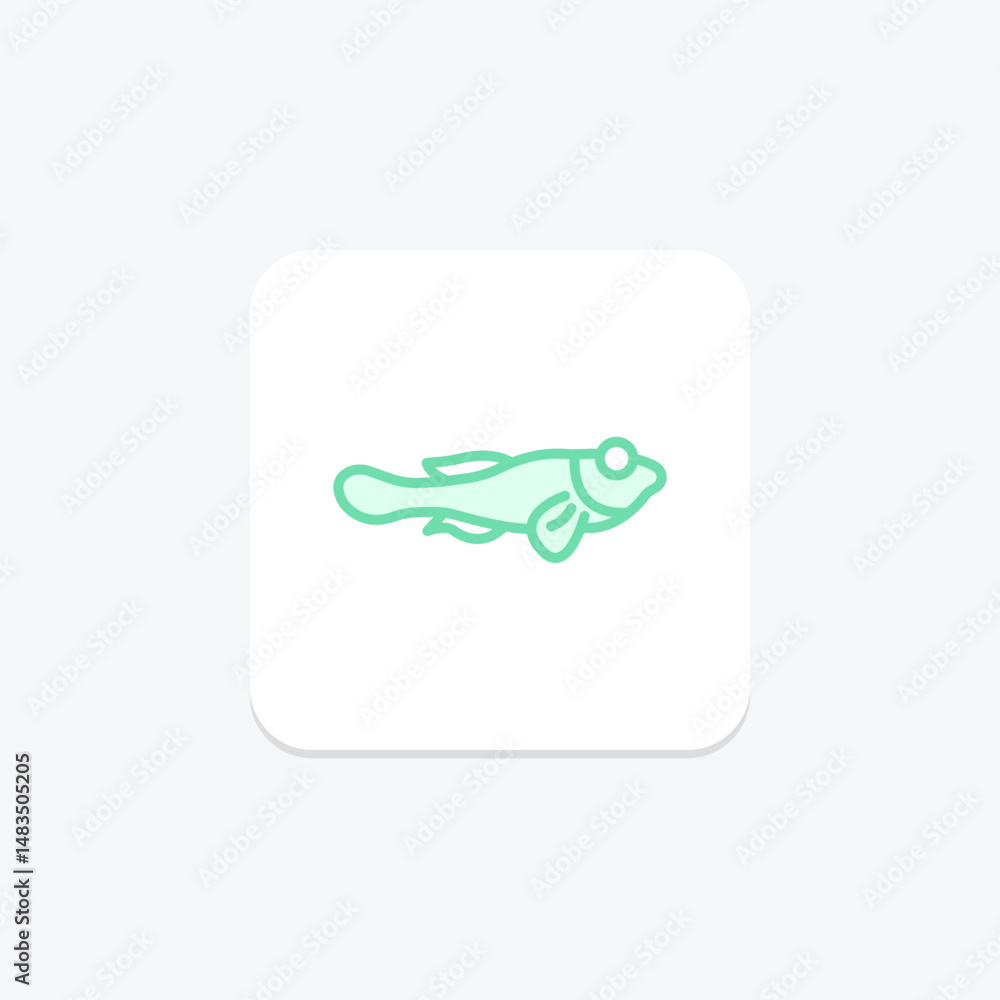 Naklejka premium Blenny, vector, pixel perfect, illustrator file