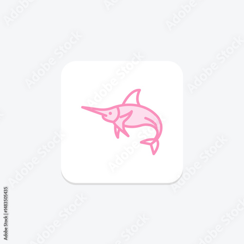 Marlin, vector, pixel perfect, illustrator file