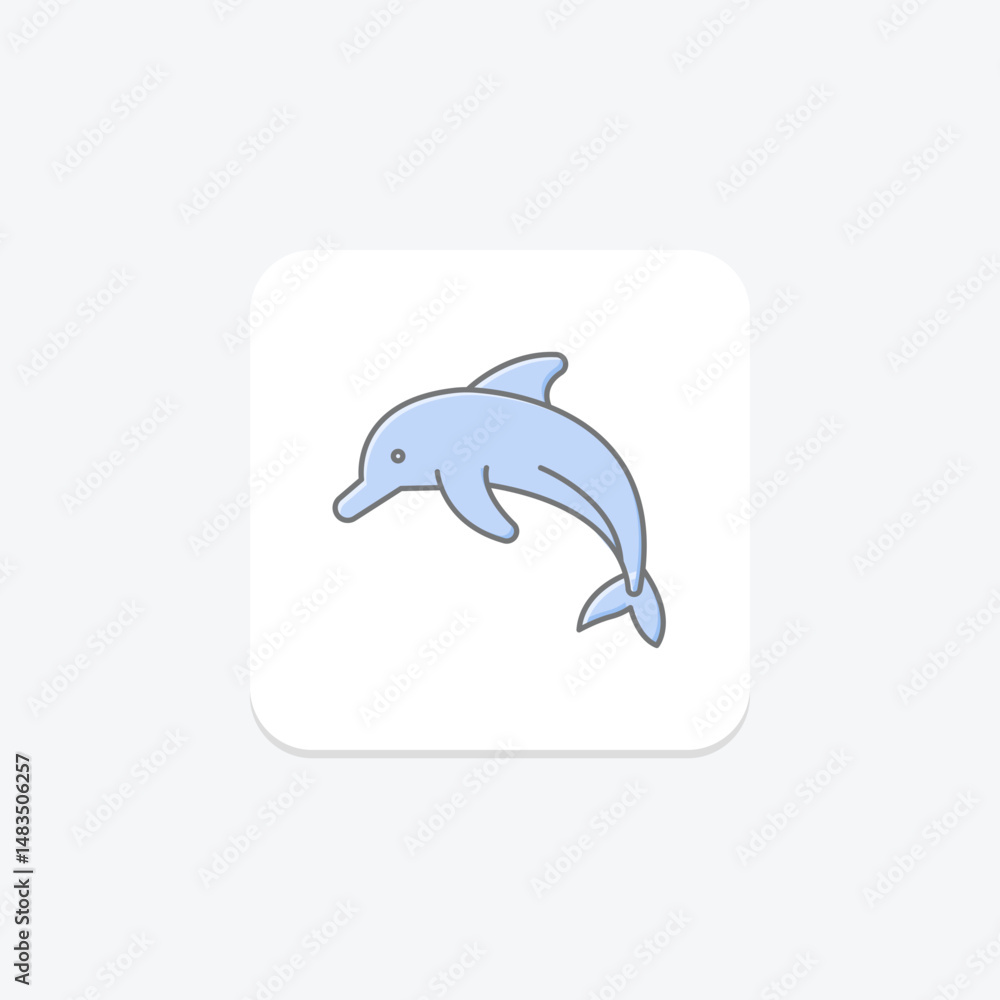 Fototapeta premium Dolphin, vector, pixel perfect, illustrator file