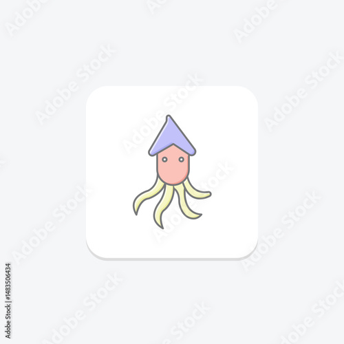 Squid, vector, pixel perfect, illustrator file