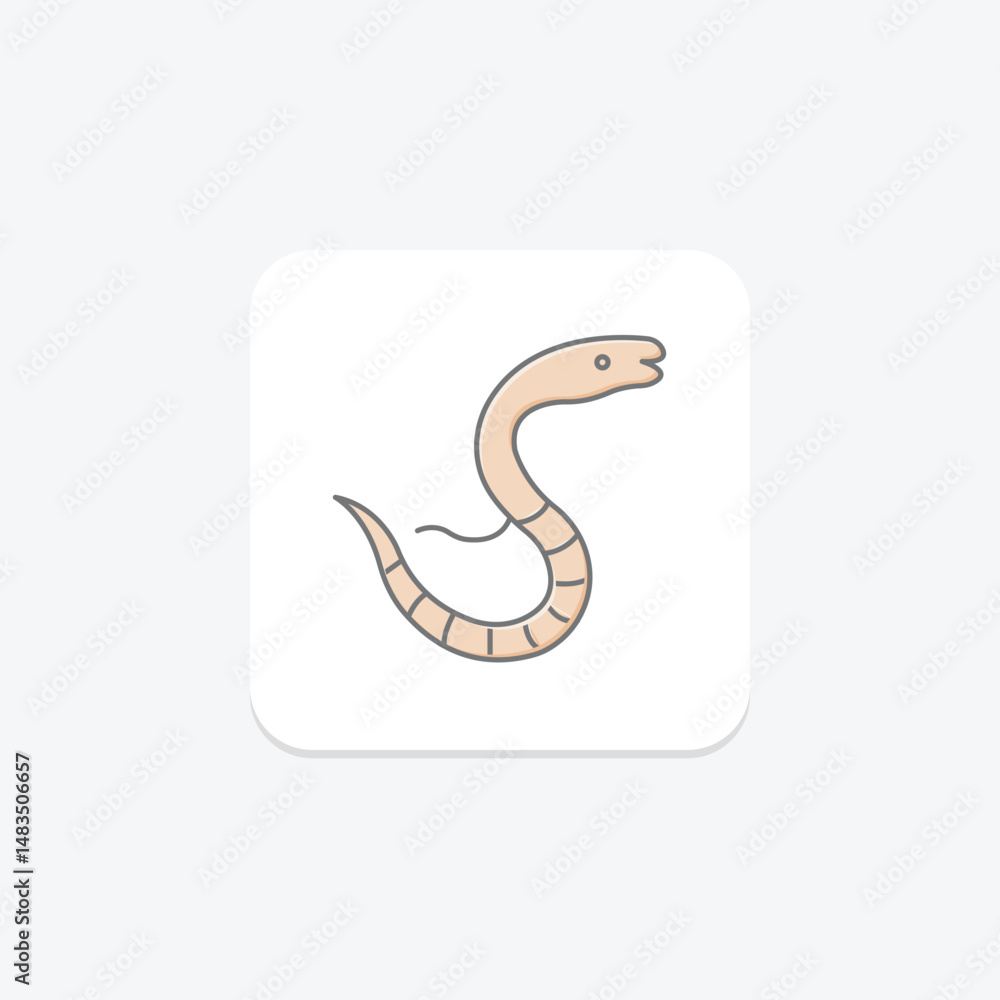 Fototapeta premium Sea Snake, vector, pixel perfect, illustrator file