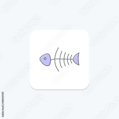 Fish Skeleton, vector, pixel perfect, illustrator file