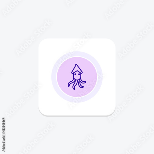 Squid, vector, pixel perfect, illustrator file