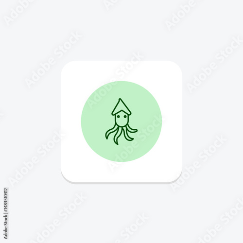 Squid, vector, pixel perfect, illustrator file