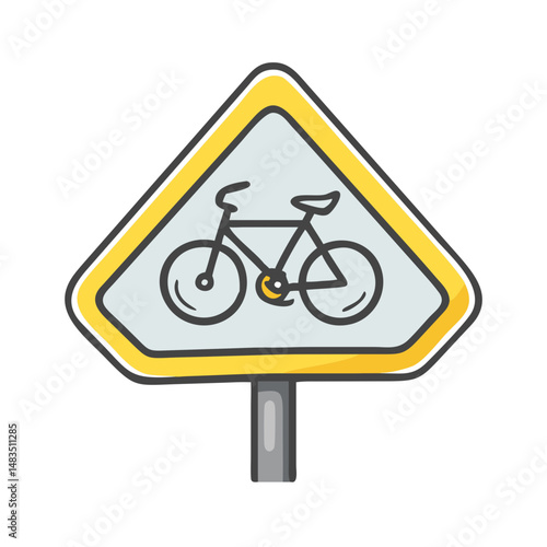 bike lane sign icon, bike lane sign vector illustration-simple illustration of bike lane sign, perfect for bike lane sign logos and icons