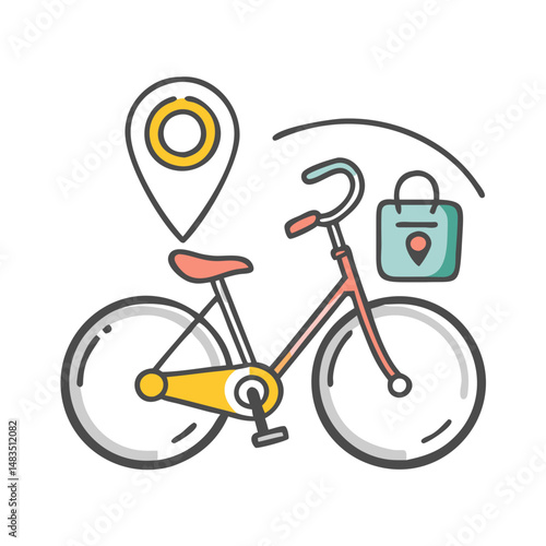 bike rental icon, bike rental vector illustration-simple illustration of bike rental, perfect for bike rental logos and icons