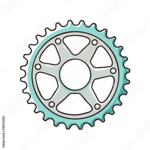 chainring bike gear icon, chainring bike gear vector illustration-simple illustration of chainring bike gear, perfect for chainring bike gear logos and icons