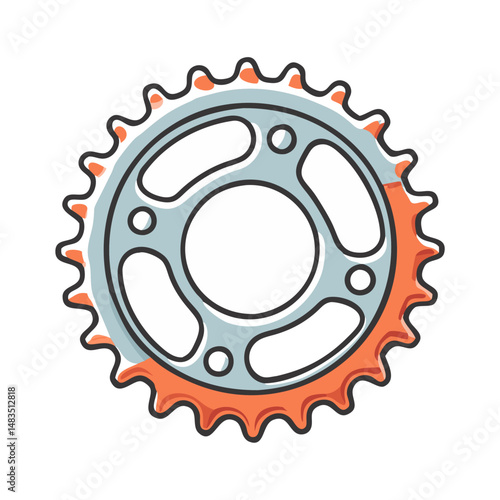 chainring bike gear icon, chainring bike gear vector illustration-simple illustration of chainring bike gear, perfect for chainring bike gear logos and icons