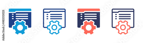 Web Development icon sheet multiple style collection