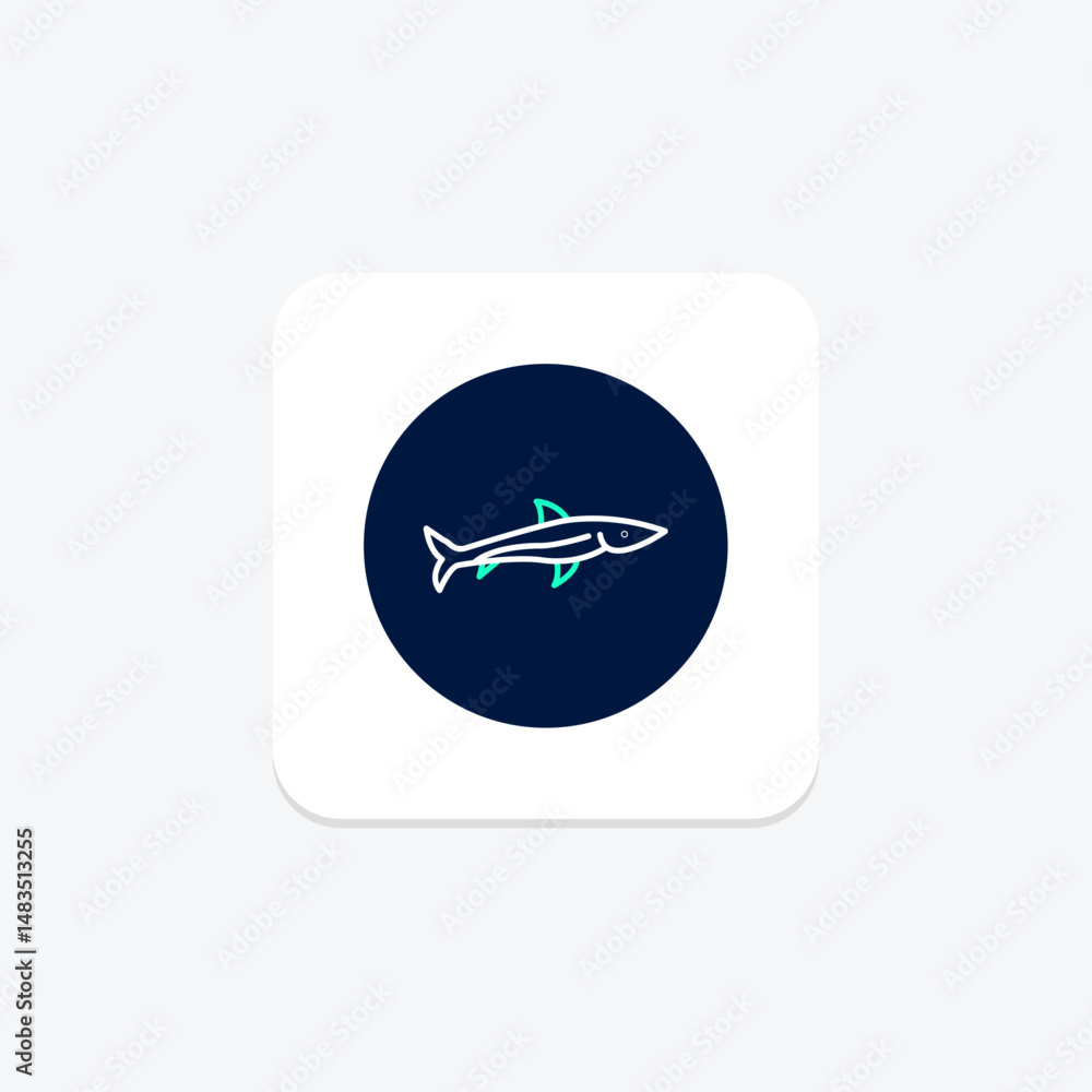 Needlefish, vector, pixel perfect, illustrator file Needlefish, vector, pixel perfect, illustrator file