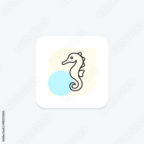 Seahorse, vector, pixel perfect, illustrator file
