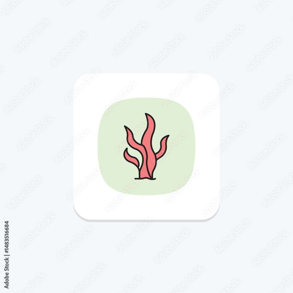 Obraz premium Seaweed, vector, pixel perfect, illustrator file