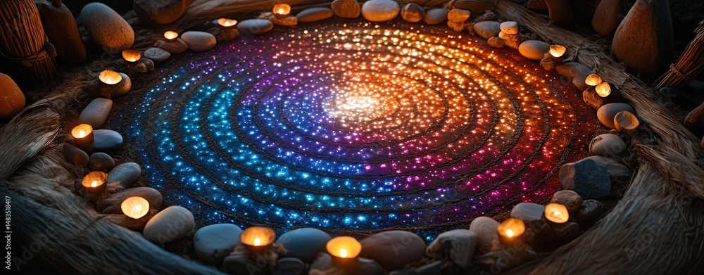 Obraz premium Matariki Day, traditional elements for Matariki Day, with a mystical and cultural feel,