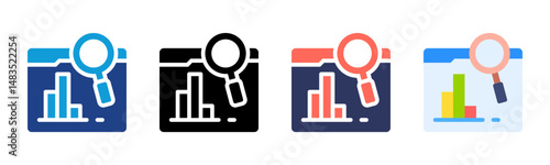 Analysis icon sheet multiple style collection
