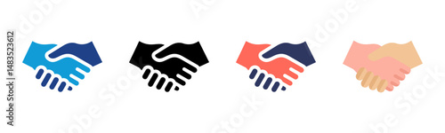 Handshake icon sheet multiple style collection