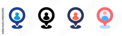 Location icon sheet multiple style collection