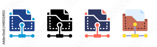 Folder icon sheet multiple style collection
