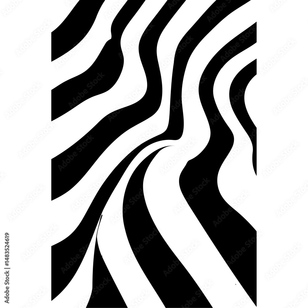 Obraz premium Zebra Inspired Black White Pattern