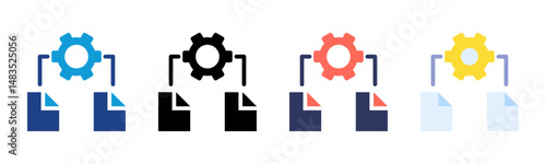 File icon sheet multiple style collection