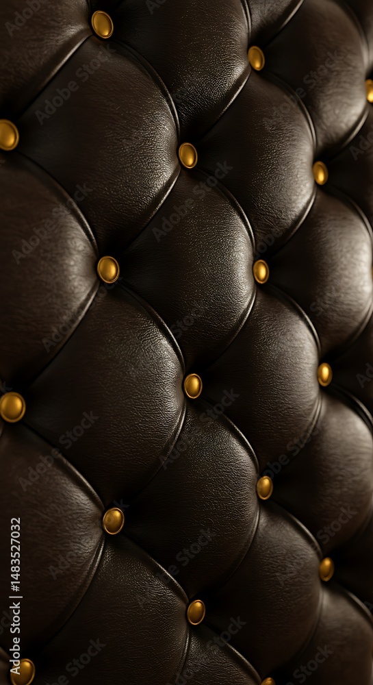 Obraz premium Dark Elegance: Tufted Leather