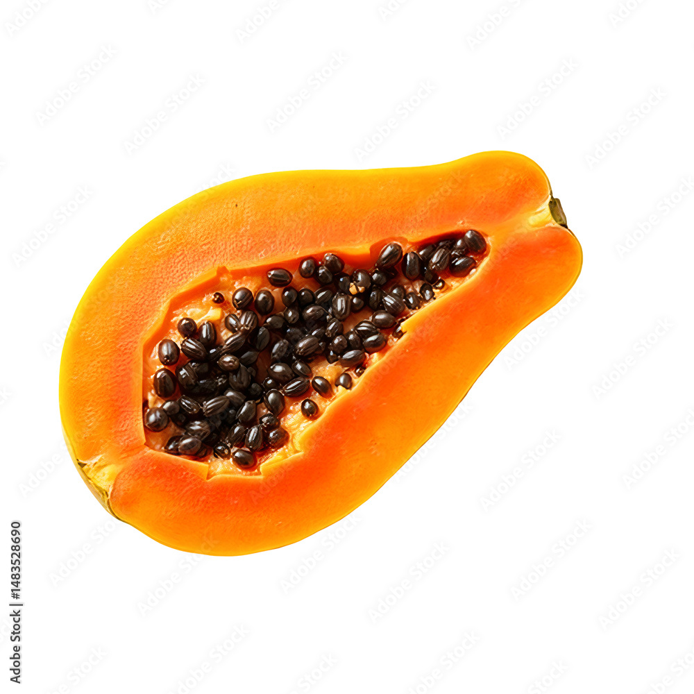 papaya isolated on white background papaya isolated on white background