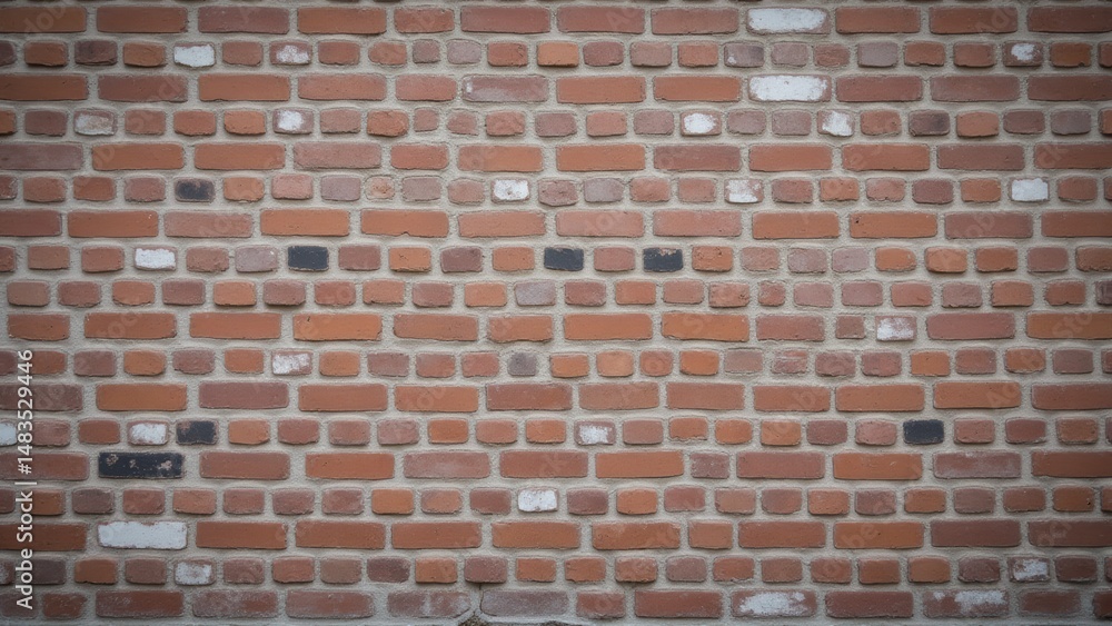 Old Red Brick Wall with Various Colored Bricks Texture Background, Architecture, and Construction Material Old Red Brick Wall with Various Colored Bricks Texture Background, Architecture, and Construction Material