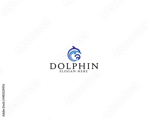 Business Logo Design Dolphin Illustration