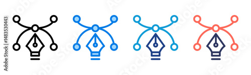 Vector icon sheet multiple style collection