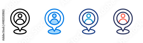 Location icon sheet multiple style collection
