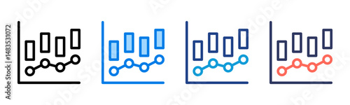 Statistics icon sheet multiple style collection