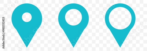 map pointers, pin, marker, navigation, GPS, position, pointer, on transparent background. EPS 10.