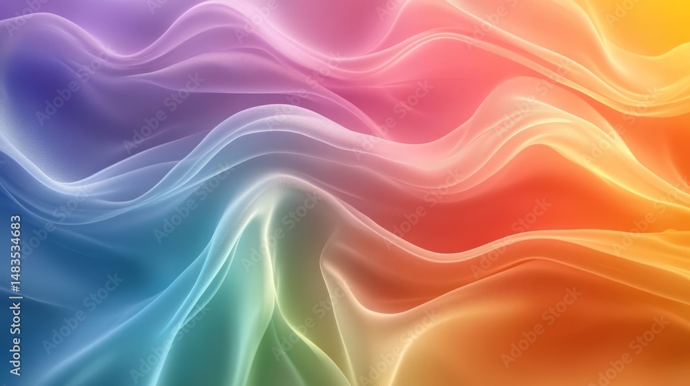 Obraz premium Colorful abstract wavy lines create a dynamic design.