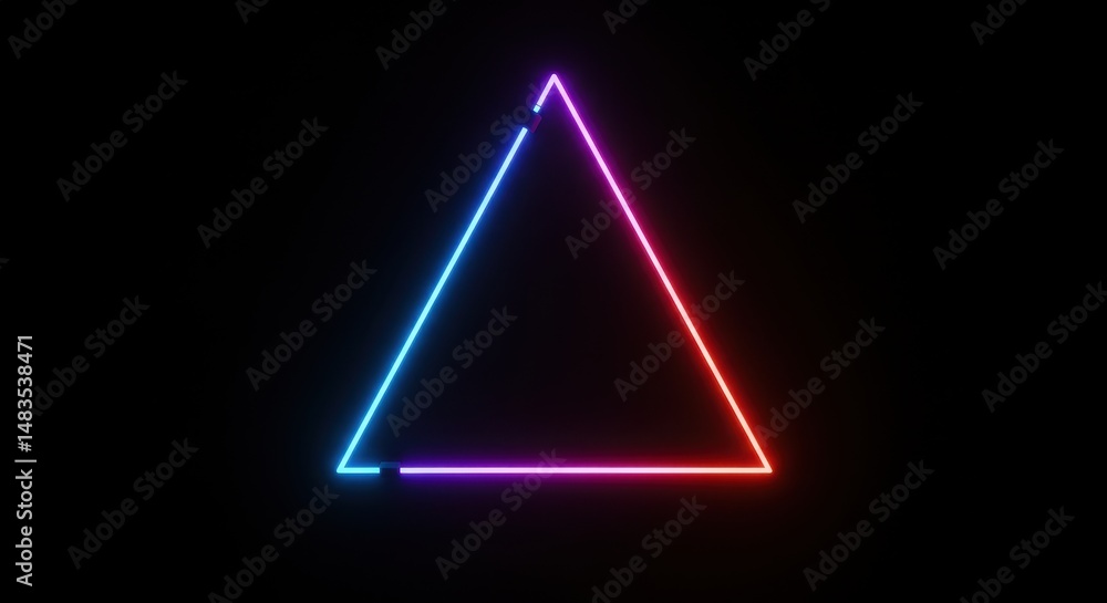 Neon Triangle Abstract Art Background Neon Triangle Abstract Art Background