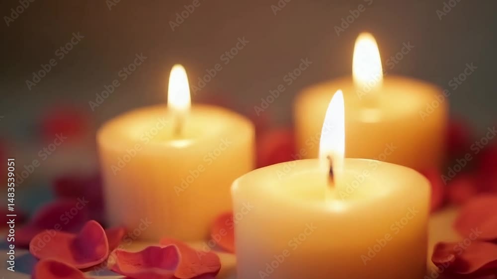 Romantic setting with candles, candles, romantic evening Romantic setting with candles, candles, romantic evening