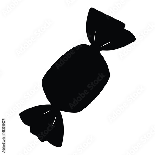 Silhouette of a Wrapped Candy Sweet Treat Delicious Dessert Sugar Confectionery