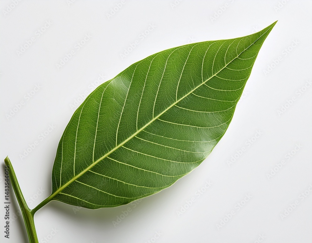 Green leaf isolated on white Green leaf isolated on white
