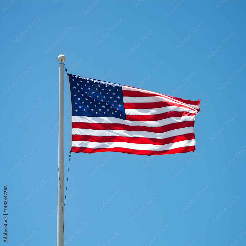 Fototapeta premium American Flag: High-Res Image & Background