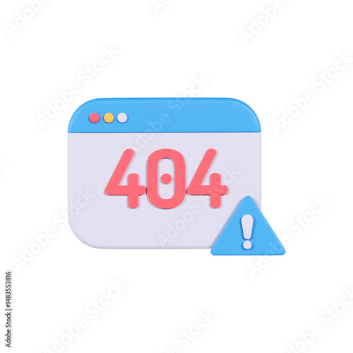 error 404 3d icon
