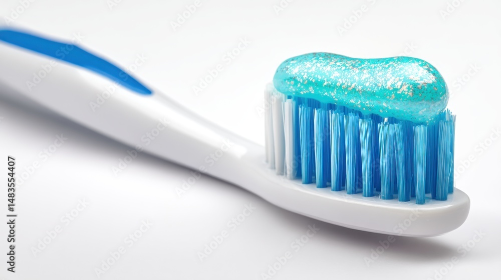 Close-up of a toothbrush with toothpaste (1) Close-up of a toothbrush with toothpaste (1)